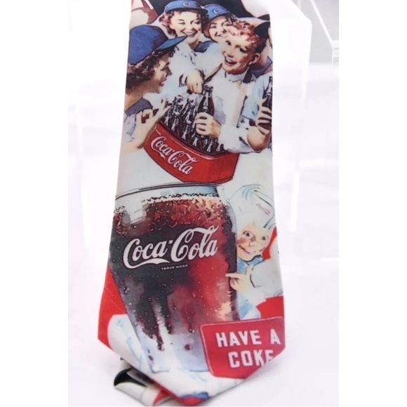 Oscar de la Renta Mens Silk Blue Red Paisley Geometric Ties Mickey Coca Cola Lot - Picture 7 of 15